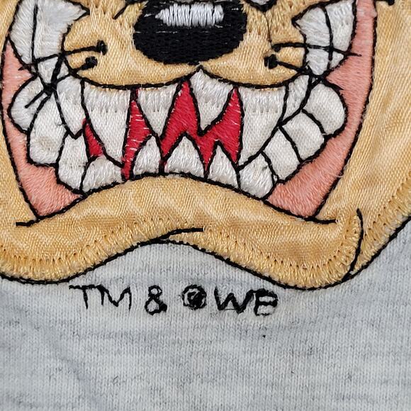 Vintage 80s Taz-Mania Mesh Hooded Shirt Small 17x24 Cropped - Picture 3 of 13